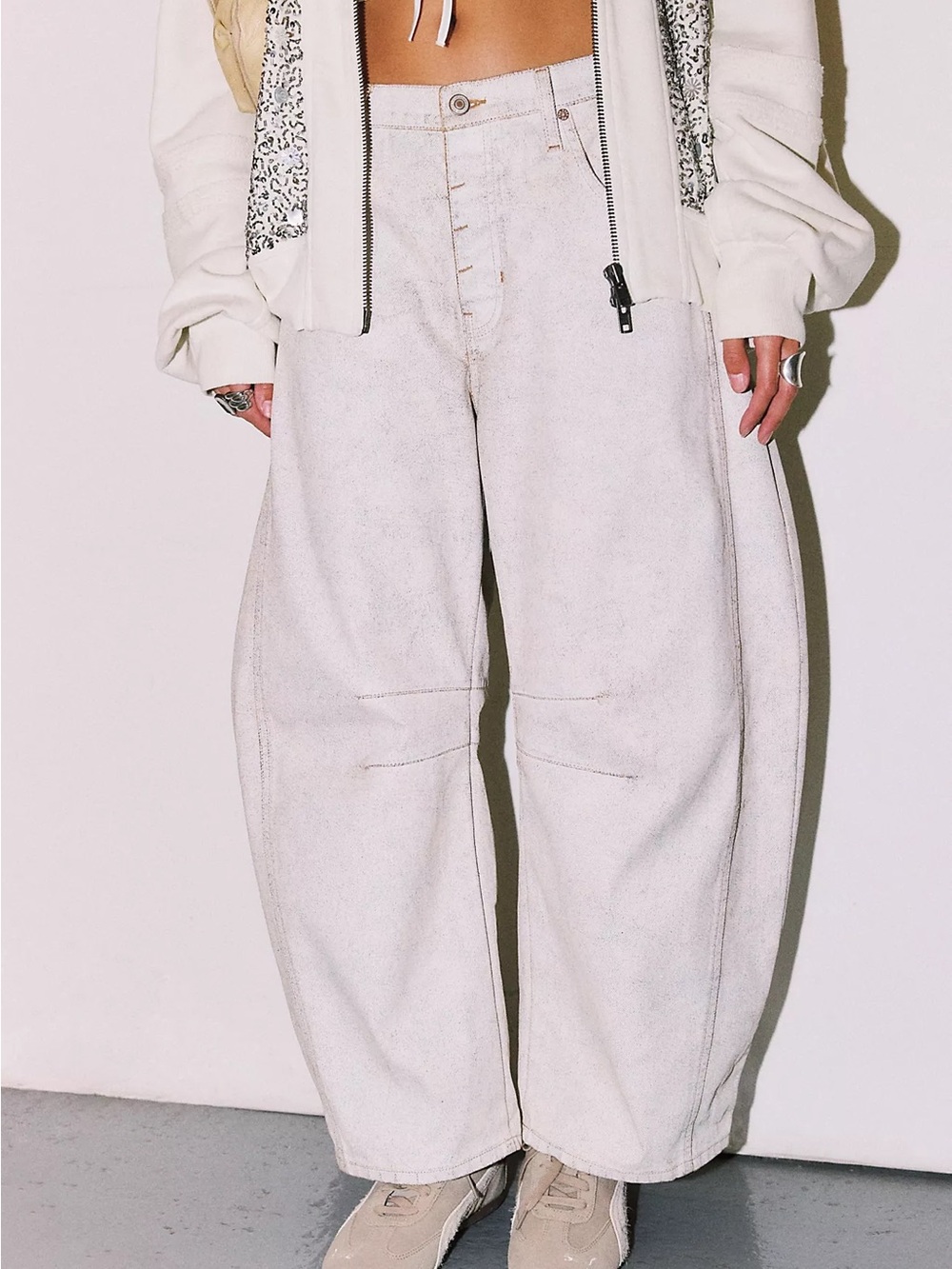 We The Free Good Luck Coated Barrel Jeans - Picture 7 of 9